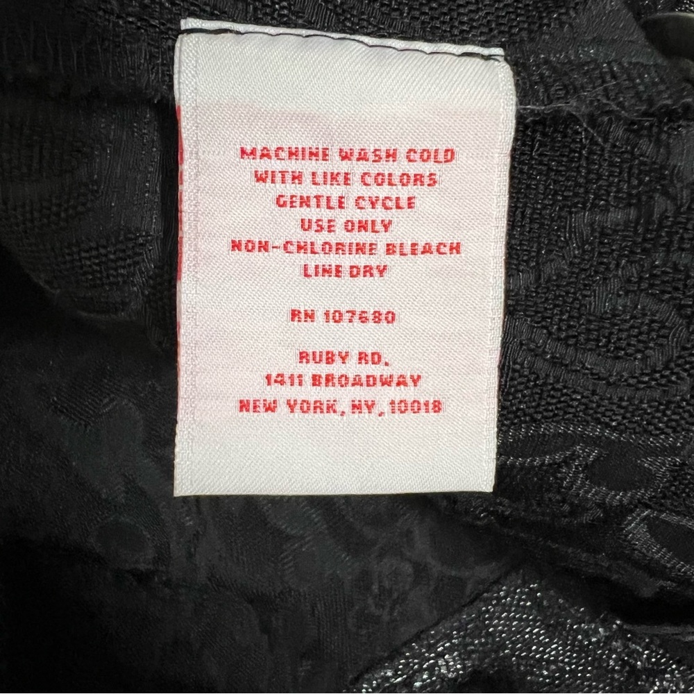 Ruby Rd. Black Textured Jacket Chic Whimsygoth - Picture 11 of 11